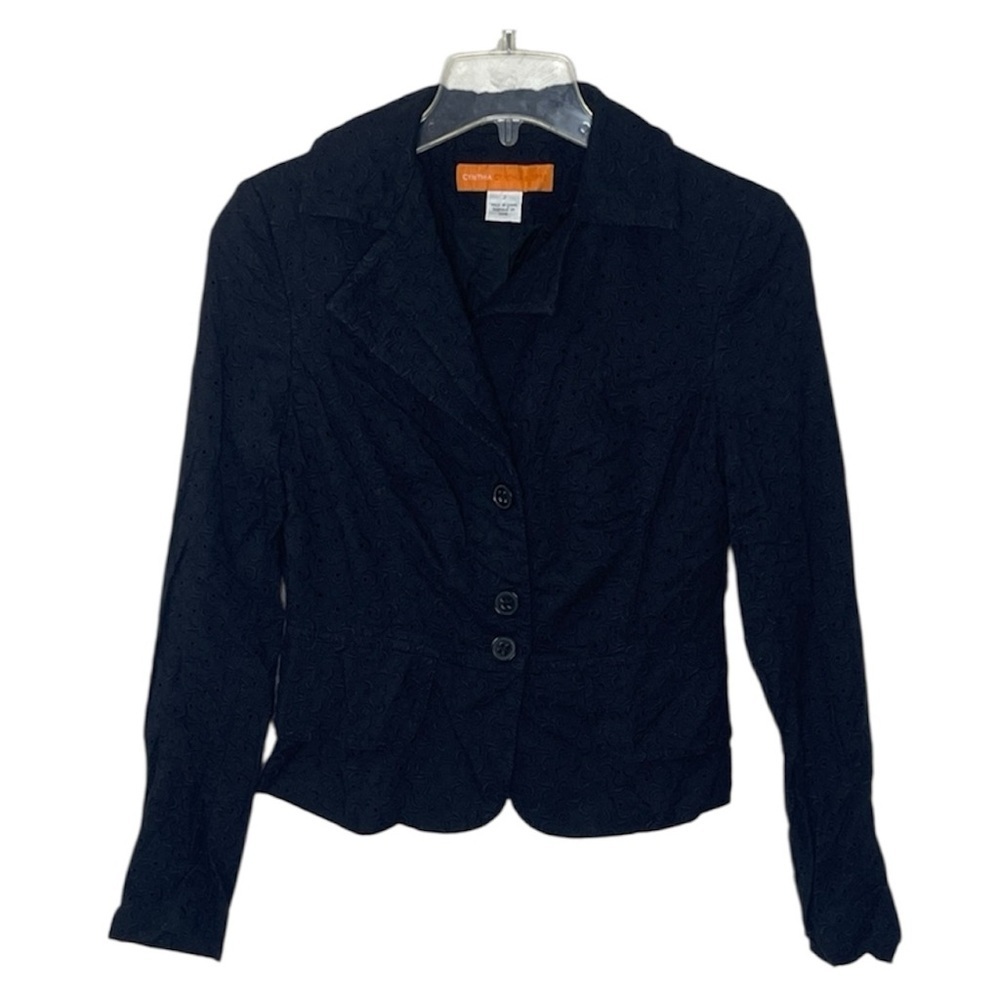 CYNTHIA STEFFE floral Eyelet Blazer Size 2